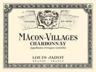 Louis Jadot Macon Villages Chardonnay white wine label from Burgundy, France