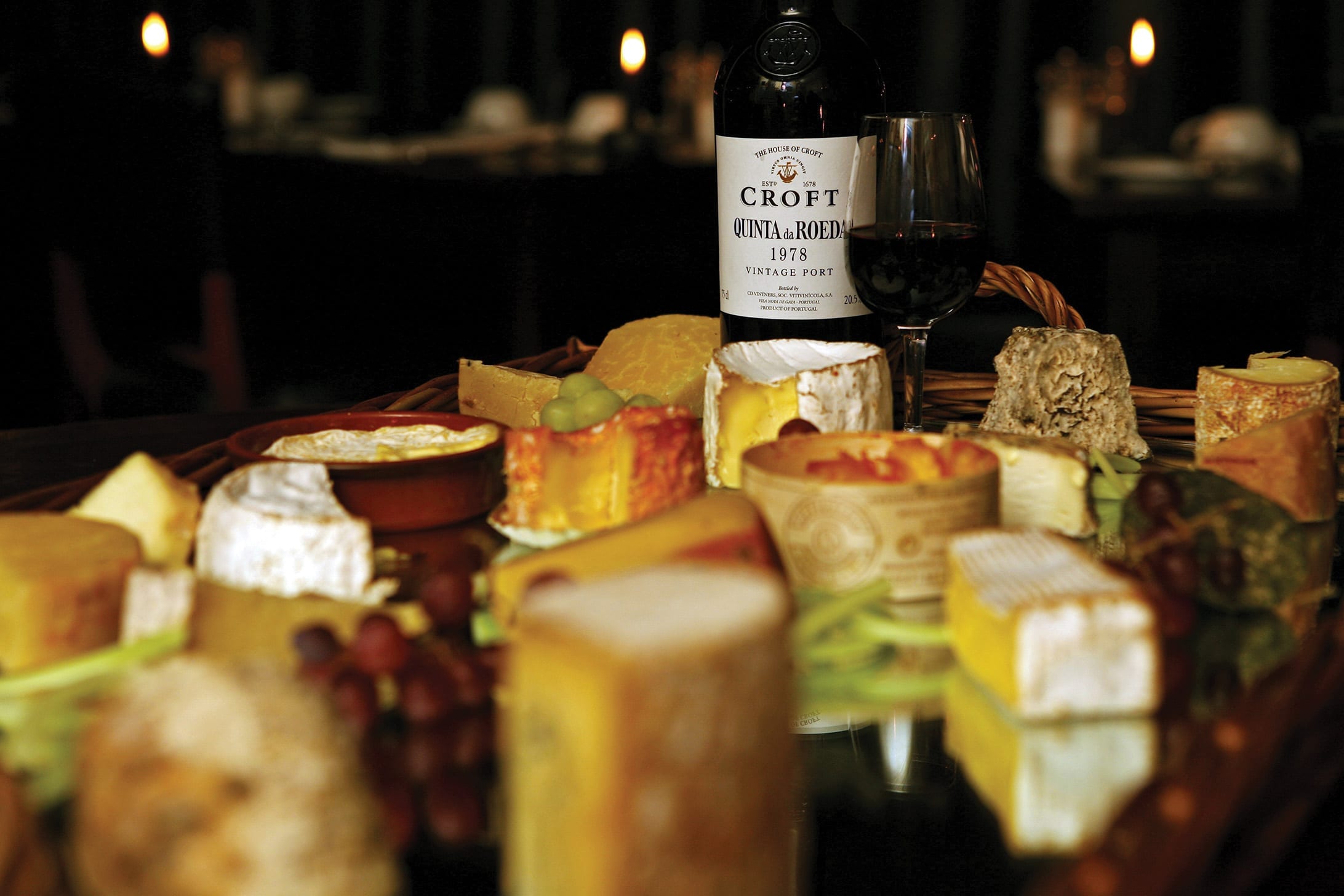 Port and cheese board