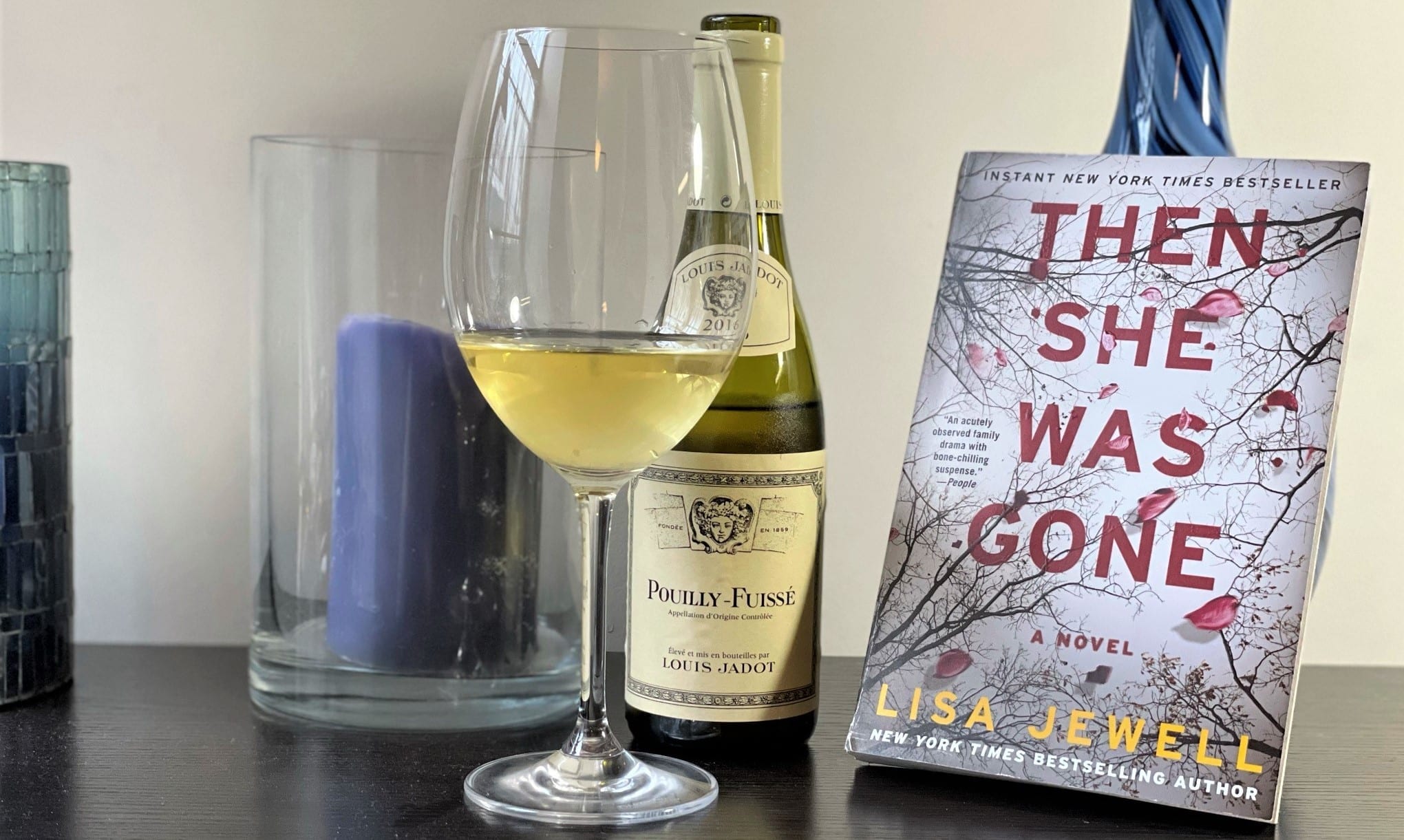 Then she was gone, book, wine, chardonnay, pouilly fuisse, louis jadot