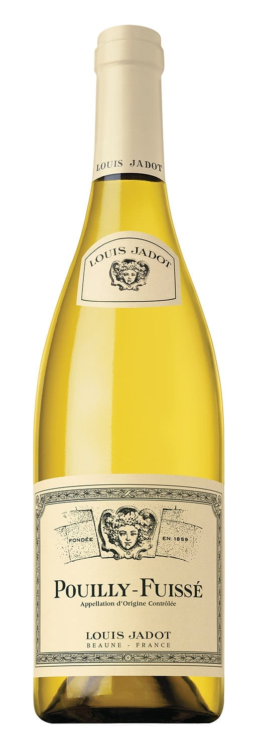 pouilly fuisse, louis jadot, burgundy, chardonnay, wine bottle