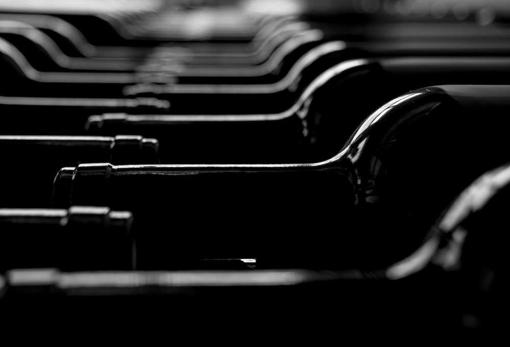 aging wines - bottles lined up